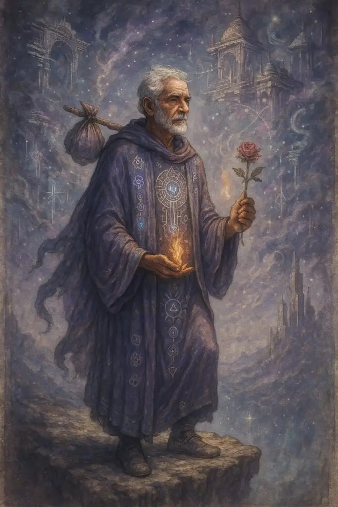 wandering fool 4 part of the fool series old tarot