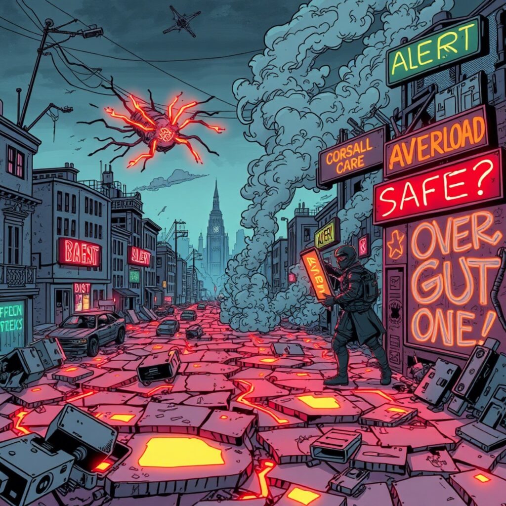 art depicting gut blood brain fire alarms