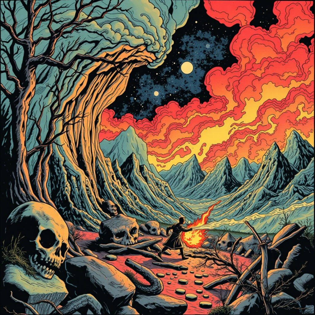 hardcore 200ad comic style art....how pharma tried to mimic and copy folklore medicine