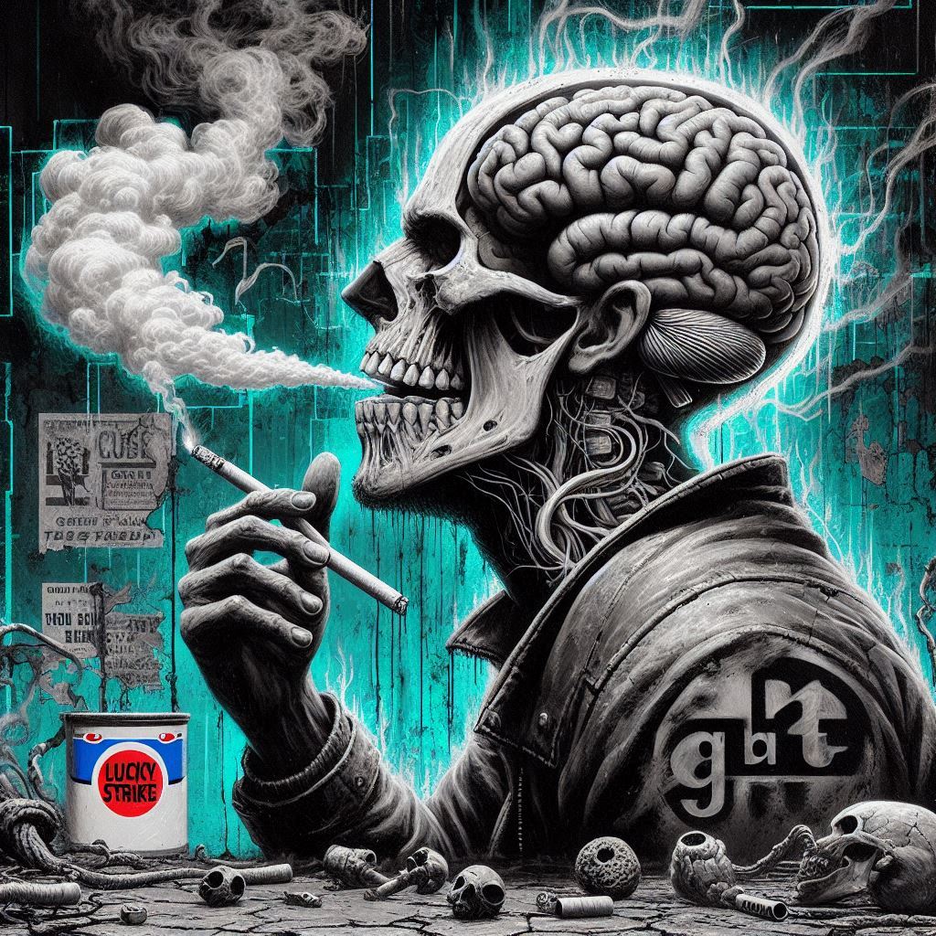 smoking skull in zombie land the after effect of glyphosate