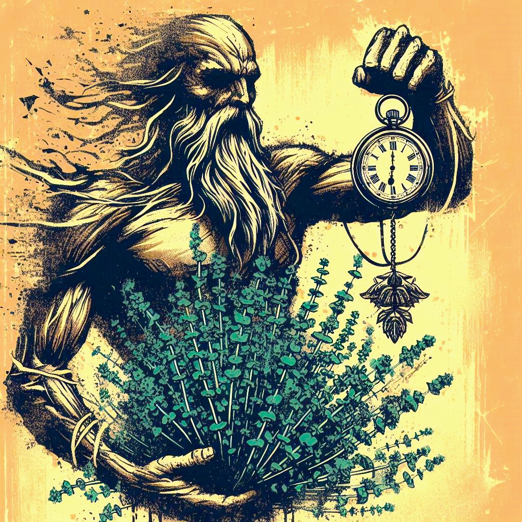 grunge art series nr 3 old man thyme time
