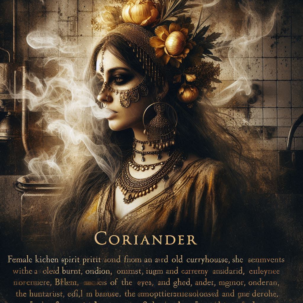 coriander series art smoky spicy kitchen ethereal