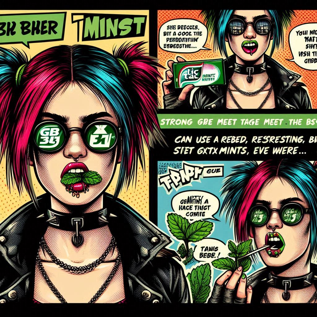 grunge art of mint punk tic tac girl