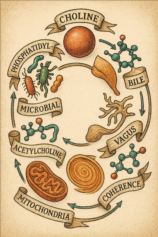 choline cycle with biology images in circuit