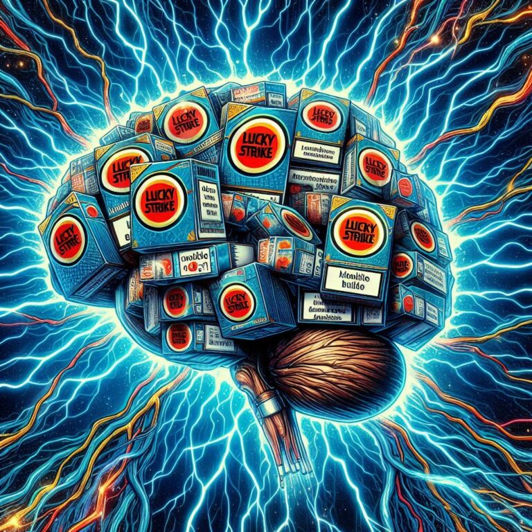 vivid art depicting the link between nicotin choline and brain