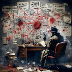 image of detective studying nicotine